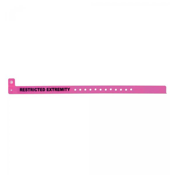Alert Wristband Restricted Extremity Vinyl Pink Adult / Pediatric 500/Bx